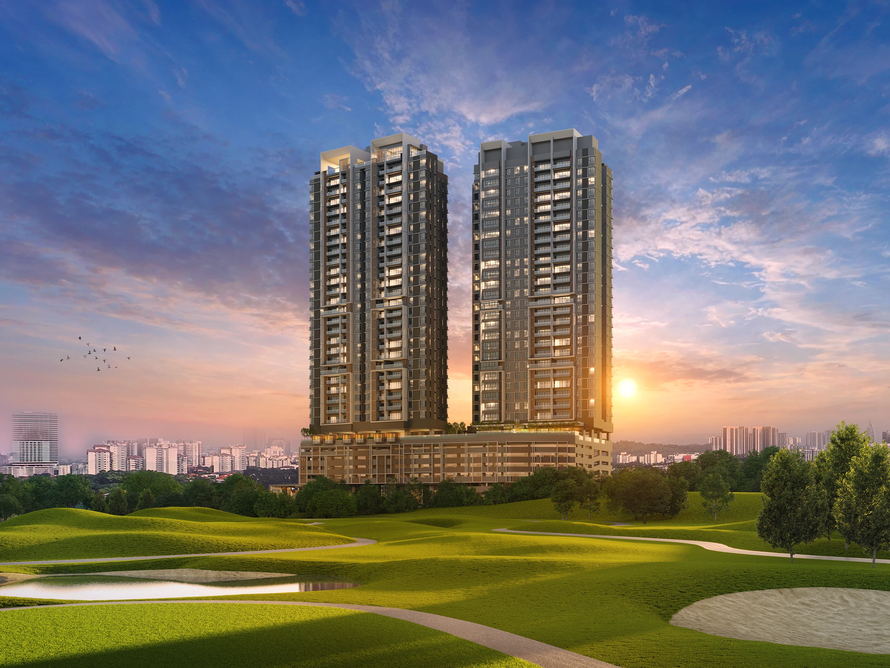 OAKA Residences freehold condominium overlooking Bukit Jalil Golf Course