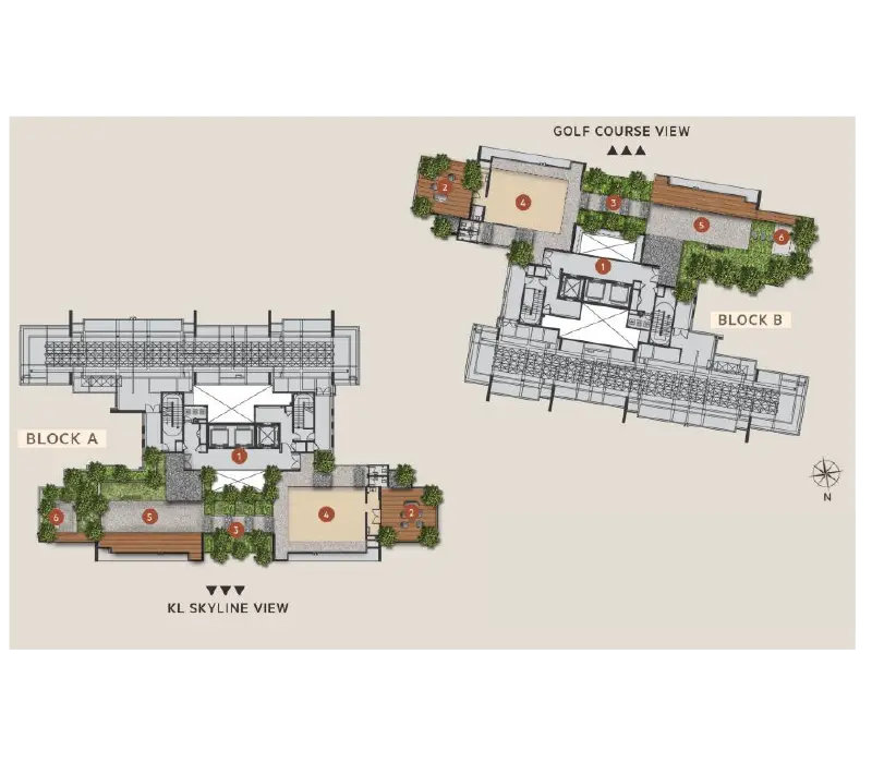 OAKA rooftop facilities map
